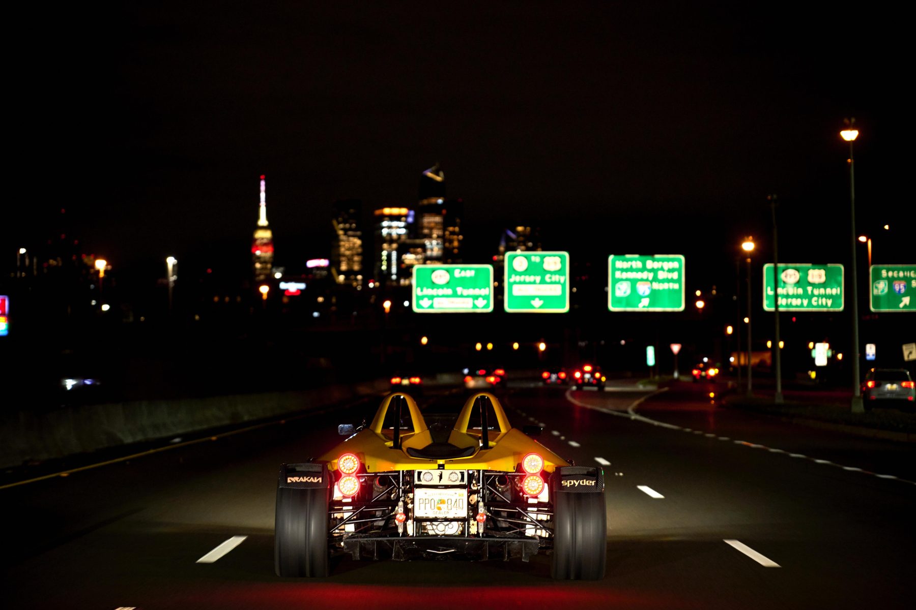 The Drakan on a night highway run